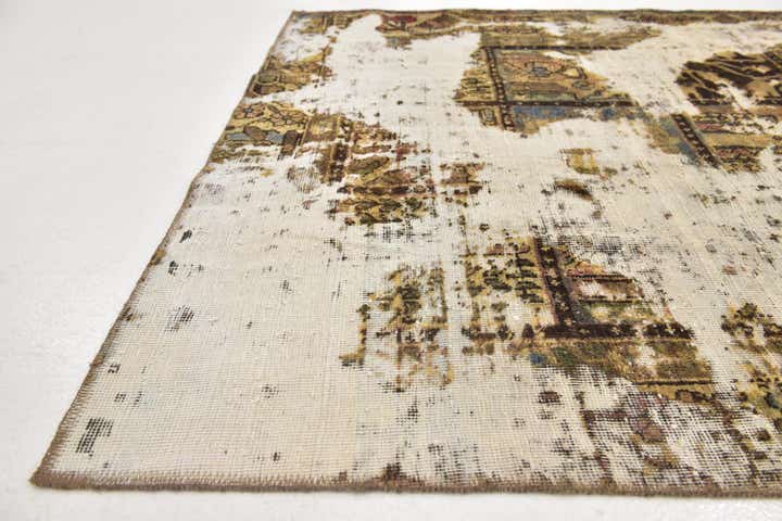 4' 5 x 6' 2 Hand Knotted Ultra Vintage Persian Wool Rug