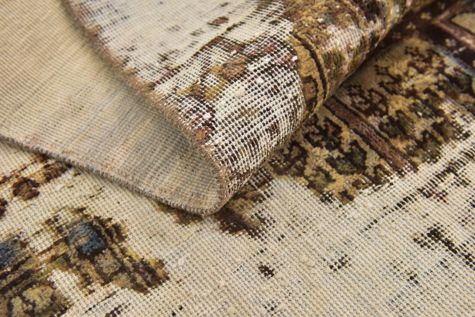 4' 5 x 6' 2 Hand Knotted Ultra Vintage Persian Wool Rug