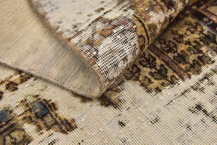 4' 5 x 6' 2 Hand Knotted Ultra Vintage Persian Wool Rug