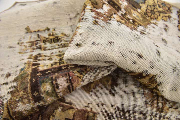 4' 5 x 6' 2 Hand Knotted Ultra Vintage Persian Wool Rug