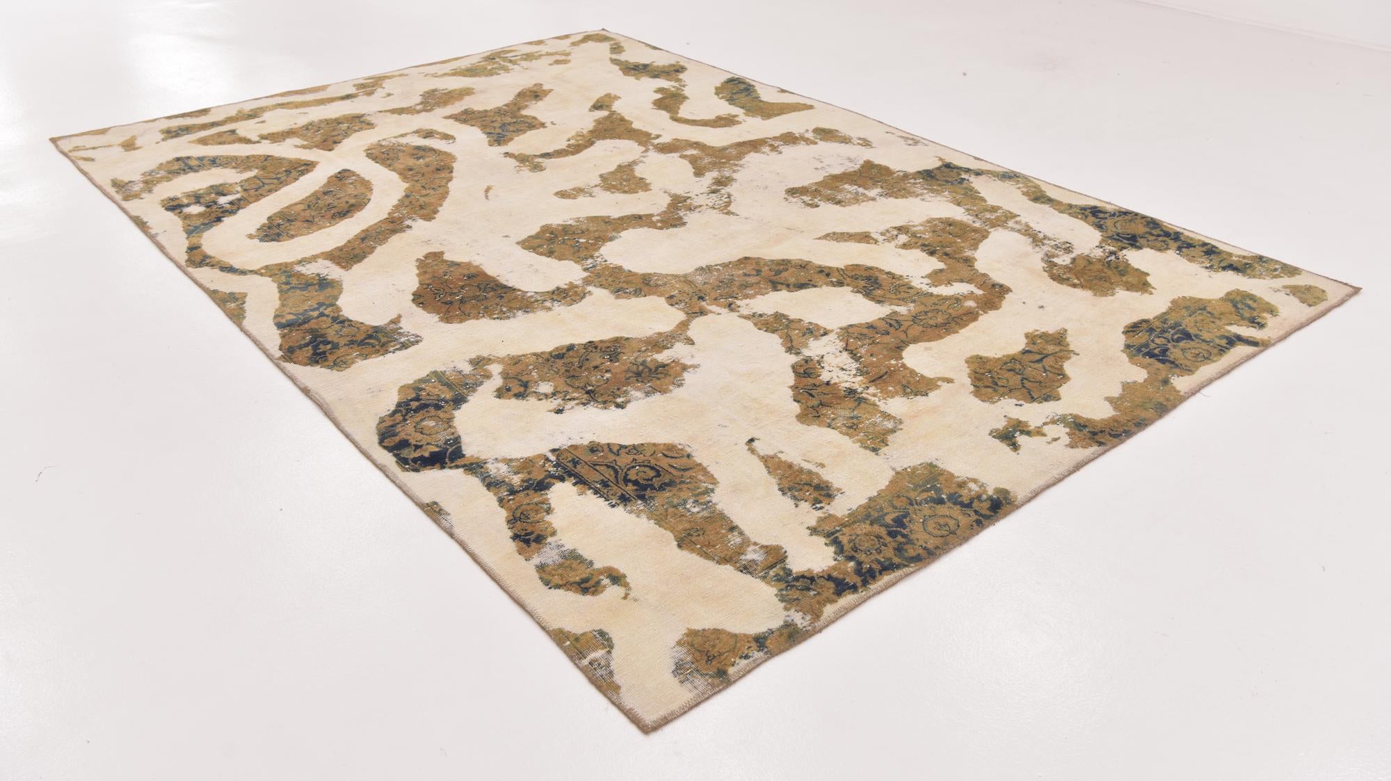 7' 6 x 11' Hand Knotted Ultra Vintage Persian Wool Rug