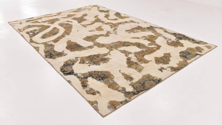 Detail image of 7' 6 x 11' Hand Knotted Ultra Vintage Persian Wool Rug
