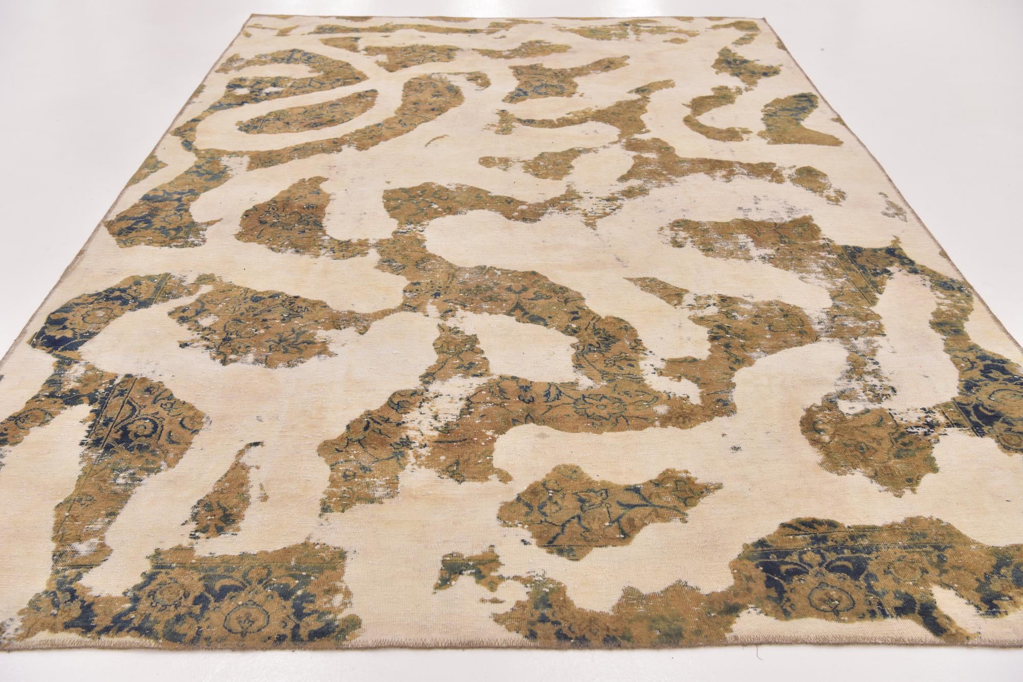 7' 6 x 11' Hand Knotted Ultra Vintage Persian Wool Rug