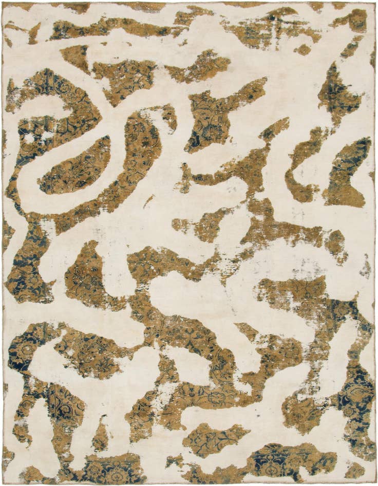 Detail image of 7' 6 x 11' Hand Knotted Ultra Vintage Persian Wool Rug