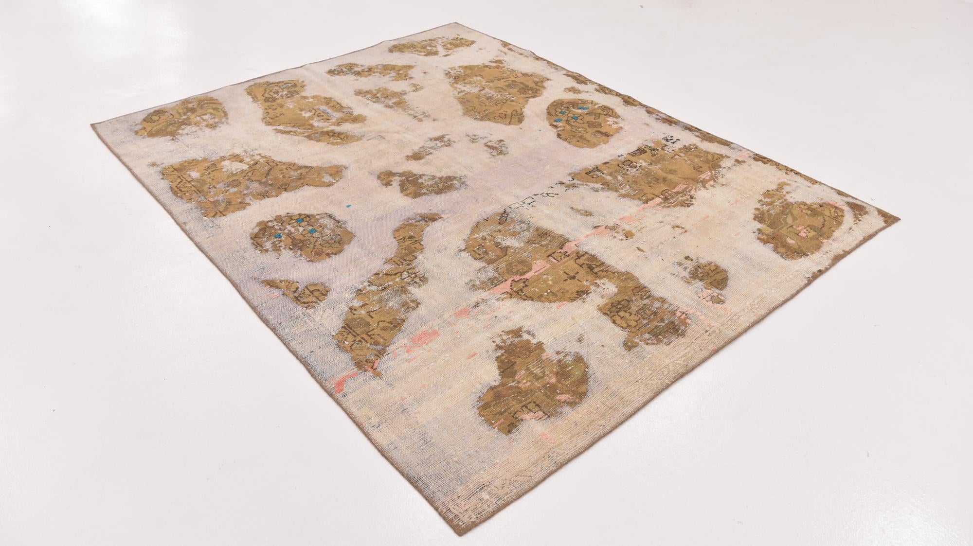 6' x 7' 8 Hand Knotted Ultra Vintage Persian Wool Rug