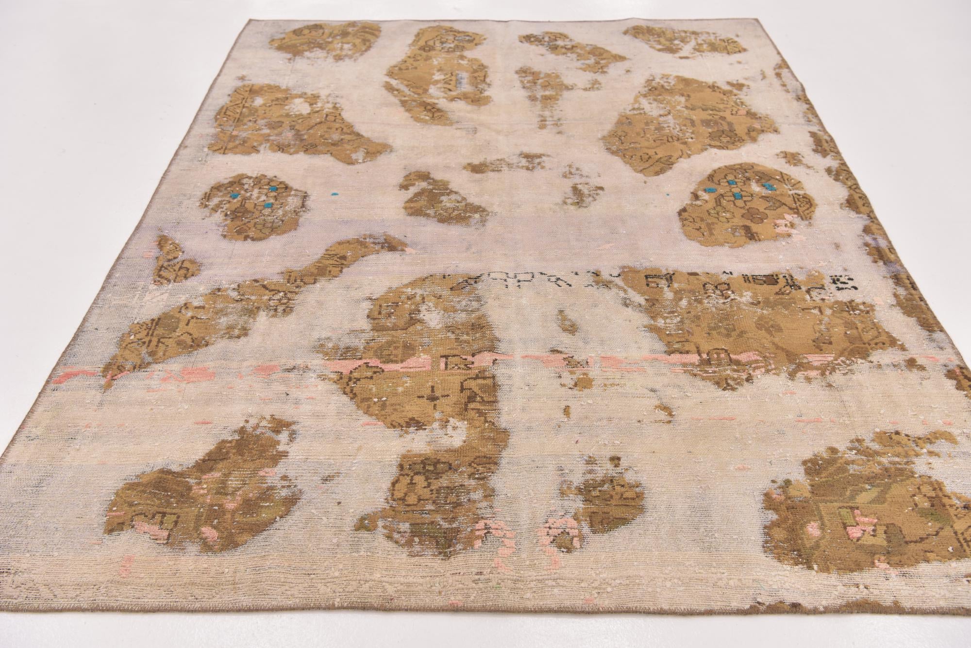 6' x 7' 8 Hand Knotted Ultra Vintage Persian Wool Rug