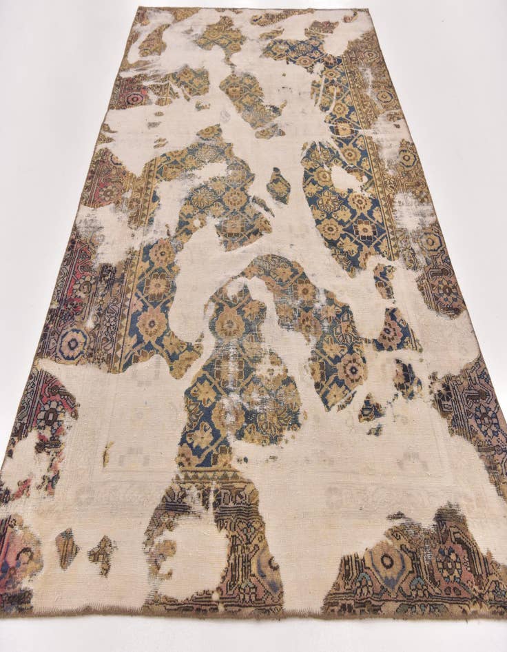Detail image of 6' 2 x 9' 5  Hand Knotted Ultra Vintage Persian Wool Rug