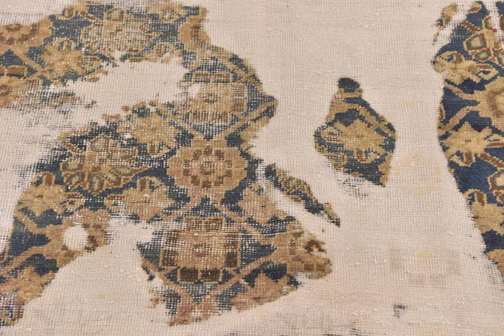 Detail image of 6' 2 x 9' 5 Hand Knotted Ultra Vintage Persian Wool Rug