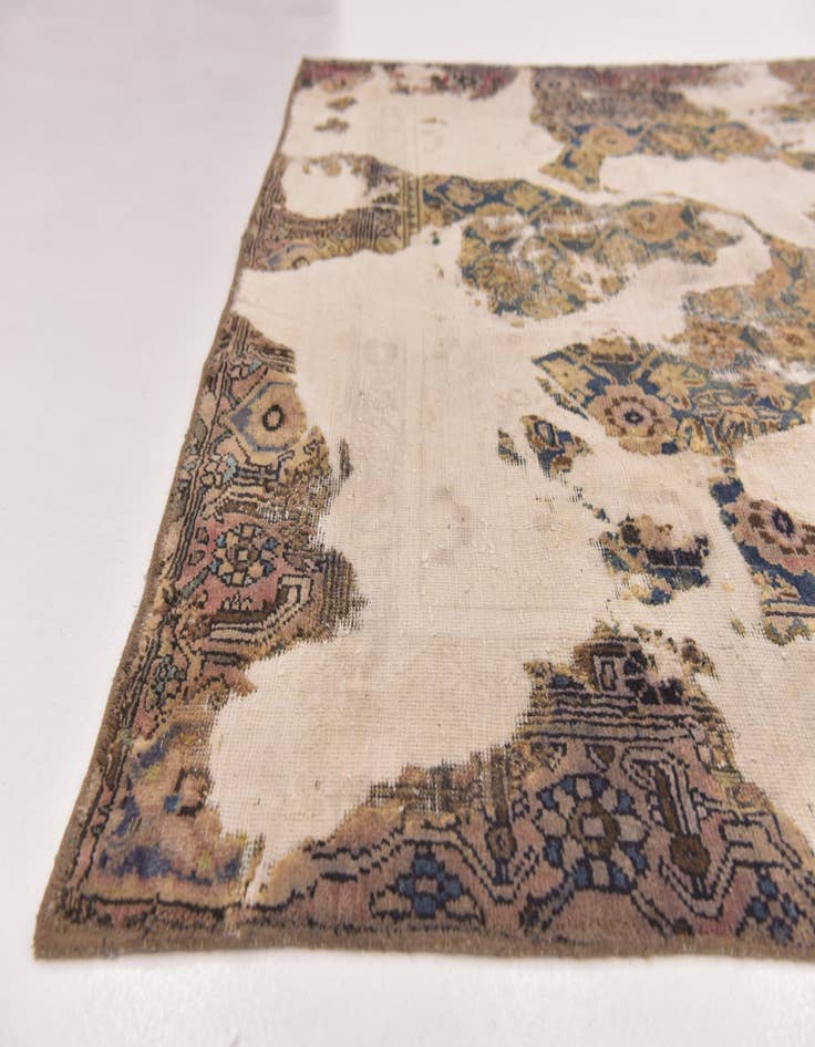 Detail image of 6' 2 x 9' 5  Hand Knotted Ultra Vintage Persian Wool Rug