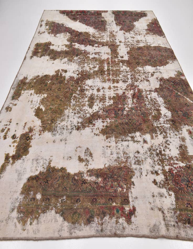 Detail image of 8' 9 x 12'  Hand Knotted Ultra Vintage Persian Wool Rug