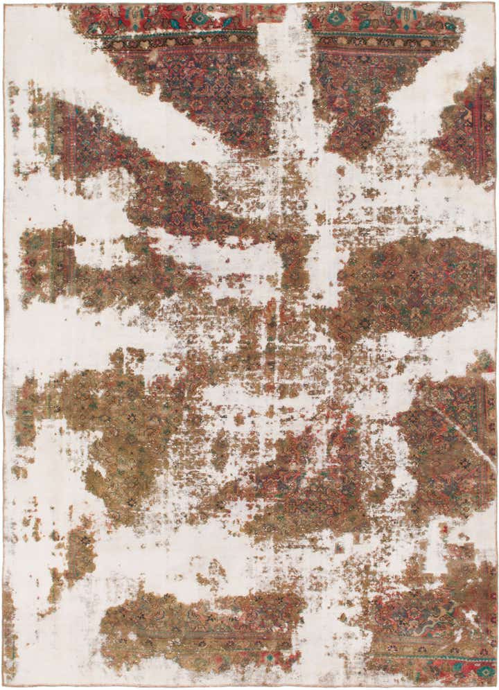 8' 9 x 12' Hand Knotted Ultra Vintage Persian Wool Rug