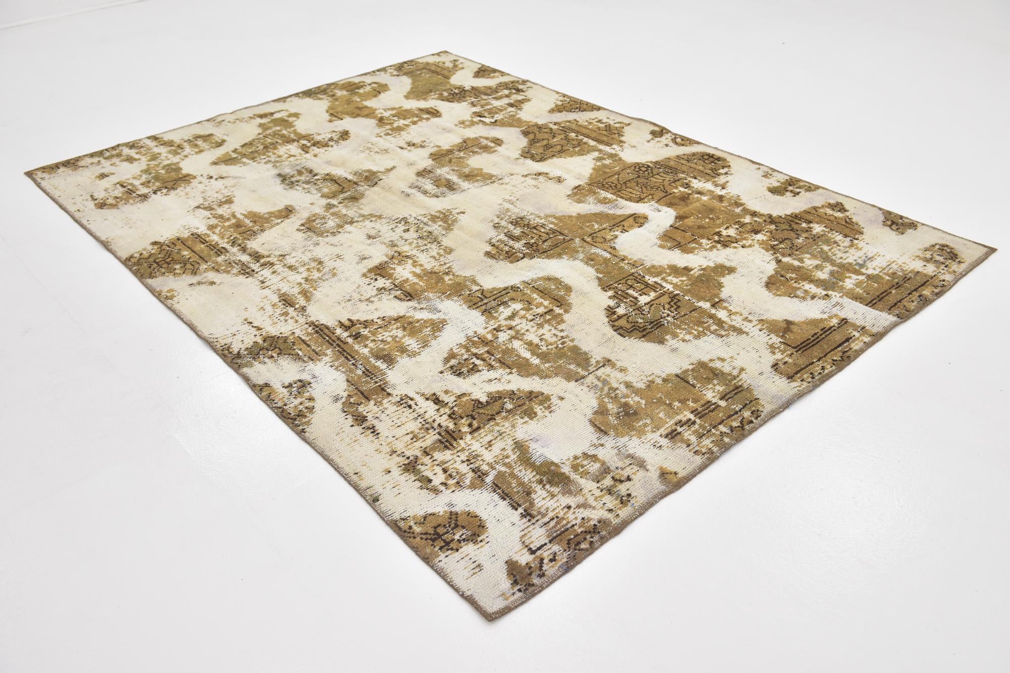5' 10 x 8' Hand Knotted Ultra Vintage Persian Wool Rug
