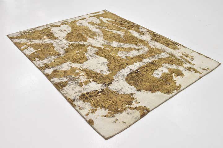 5' 2 x 6' 7 Hand Knotted Ultra Vintage Persian Wool Rug