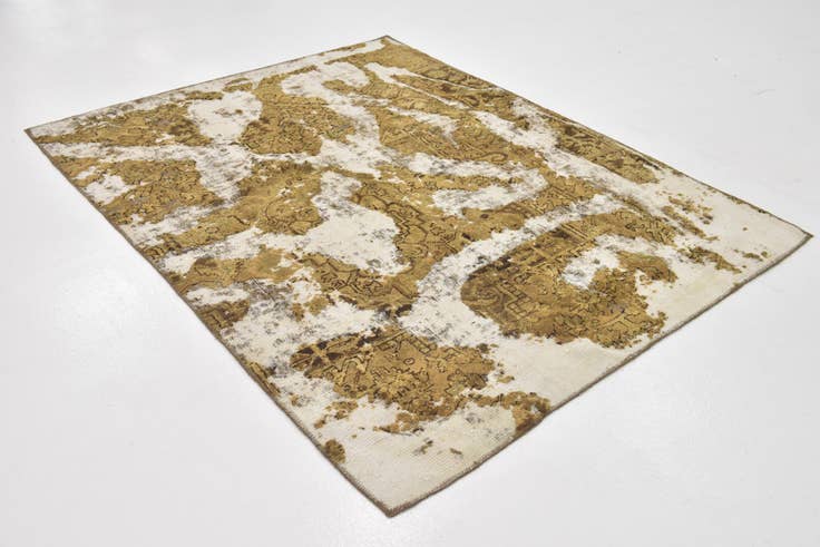 Detail image of 5' 2 x 6' 7 Hand Knotted Ultra Vintage Persian Wool Rug