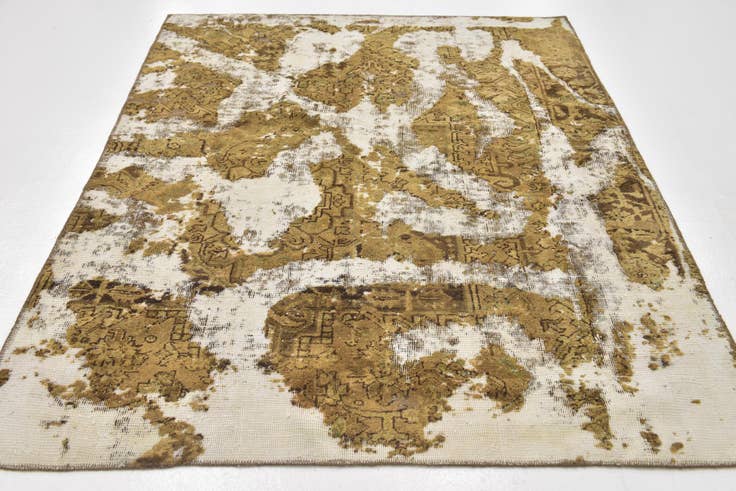 Detail image of 5' 2 x 6' 7 Hand Knotted Ultra Vintage Persian Wool Rug