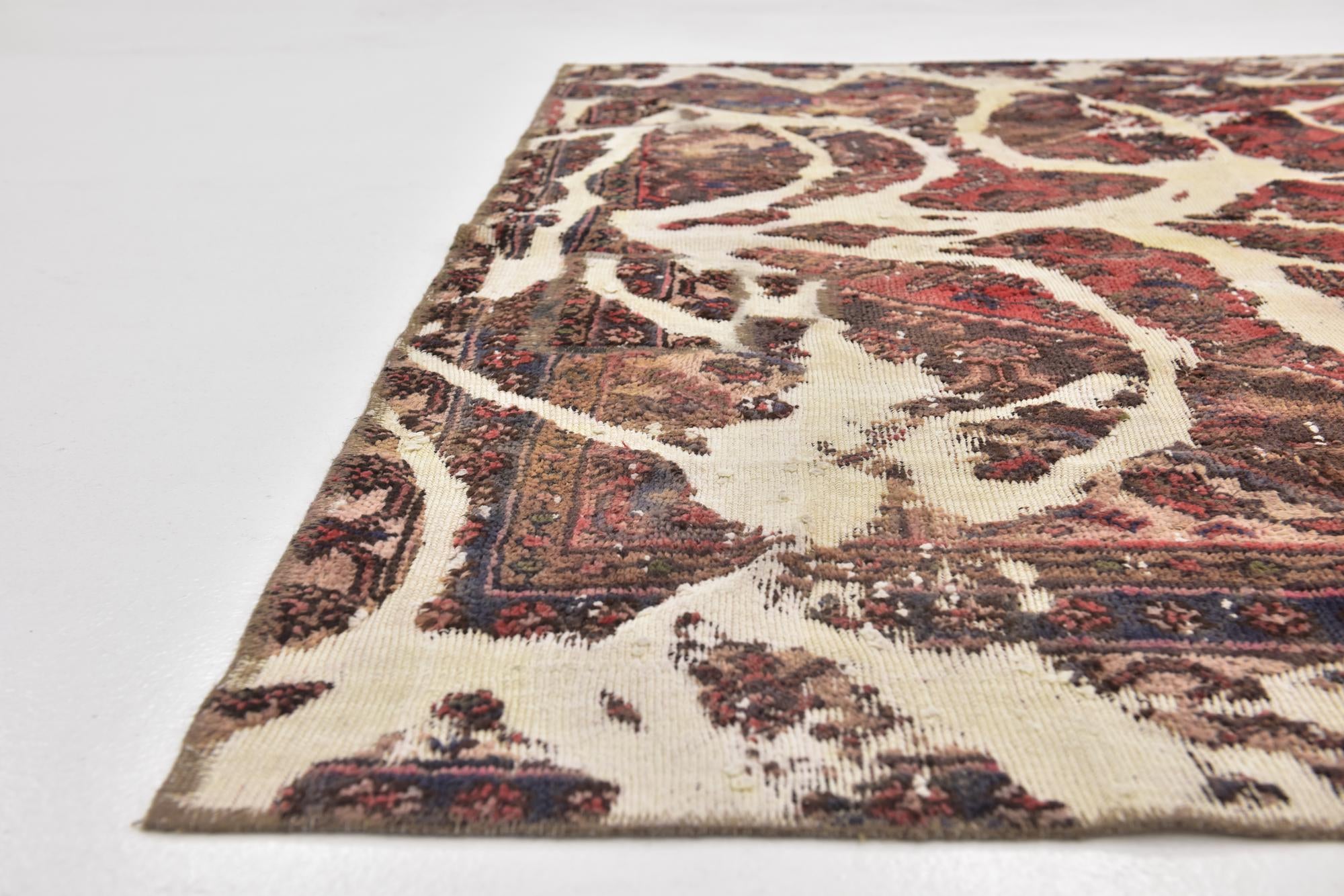 6' 2 x 8' 8 Hand Knotted Ultra Vintage Persian Wool Rug