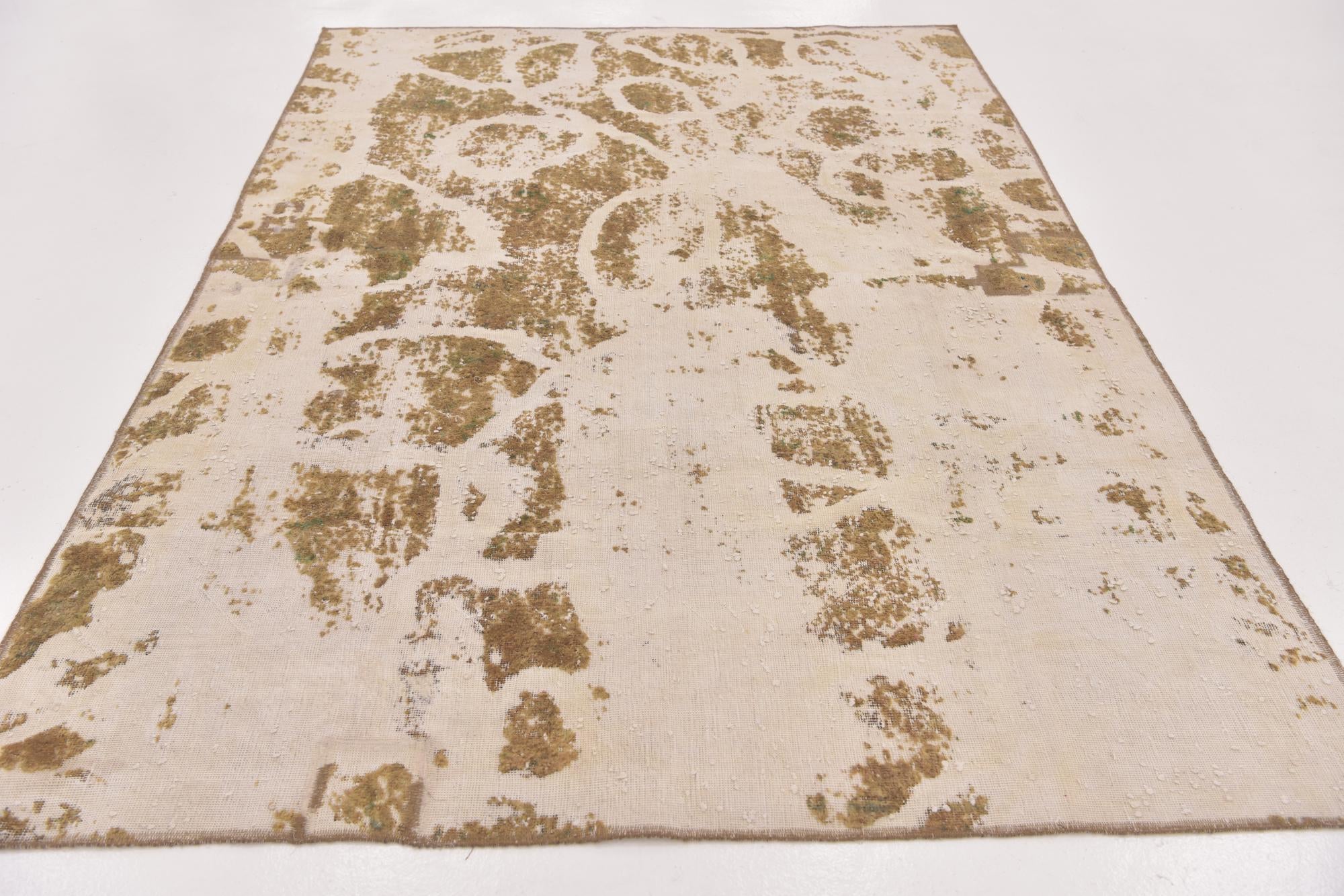 5' 9 x 8' 4 Hand Knotted Ultra Vintage Persian Wool Rug