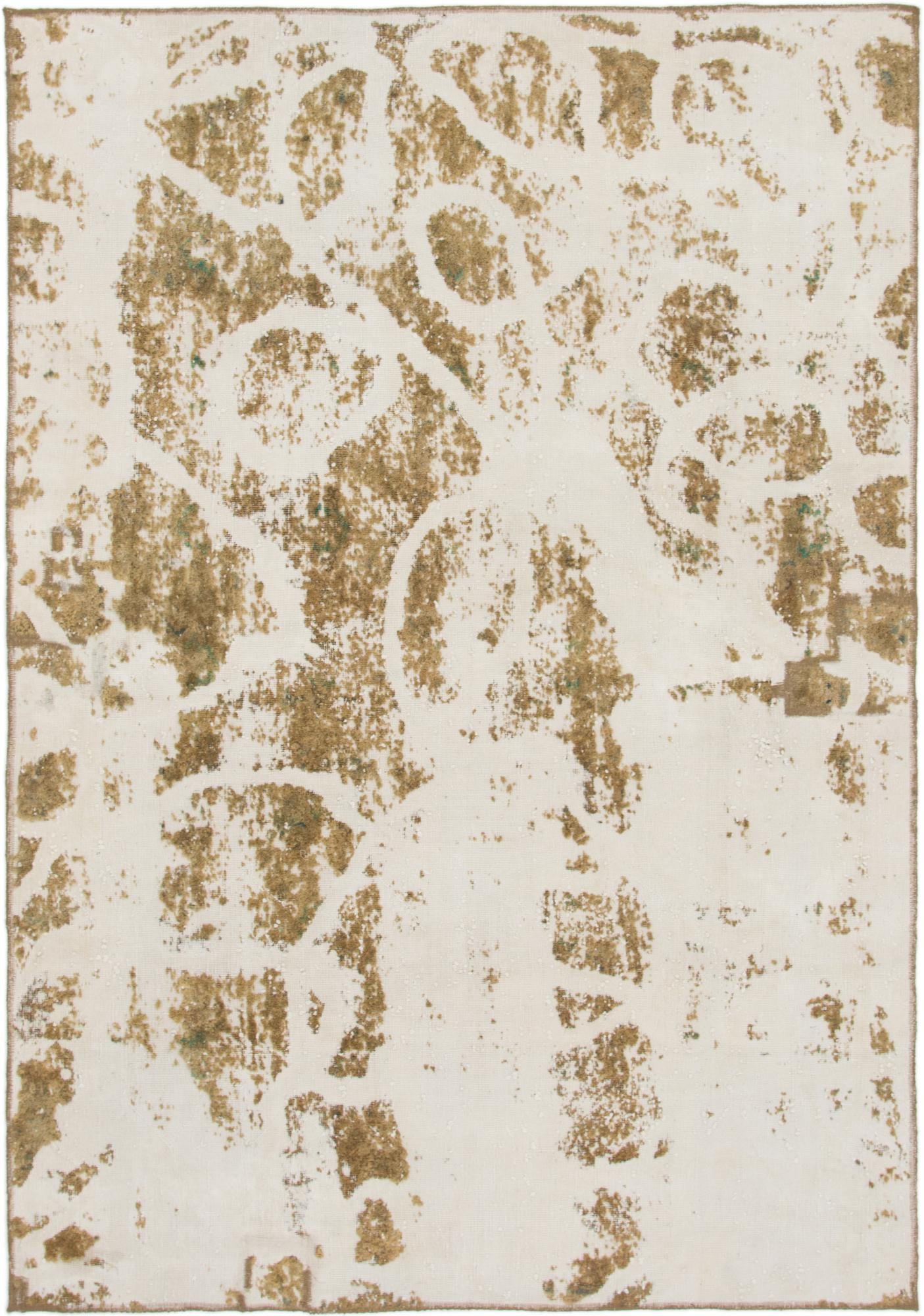 5' 9 x 8' 4 Hand Knotted Ultra Vintage Persian Wool Rug