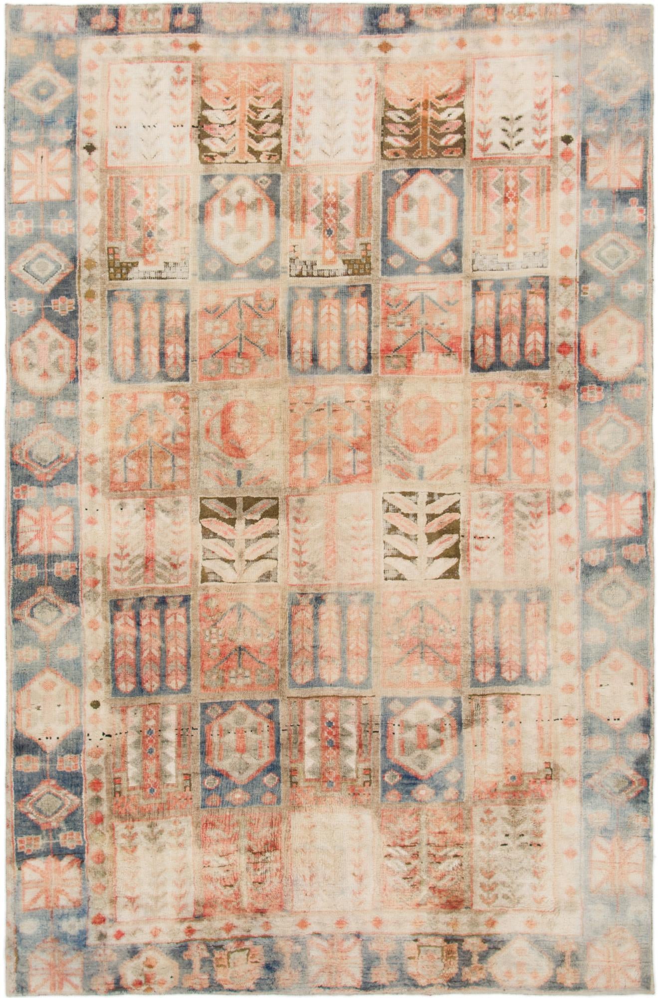 6' x 9' Hand Knotted Ultra Vintage Persian Wool Rug
