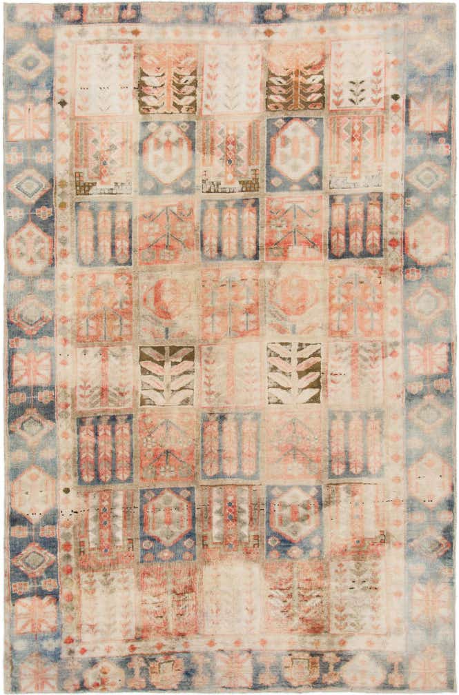 6' x 9' Hand Knotted Ultra Vintage Persian Wool Rug