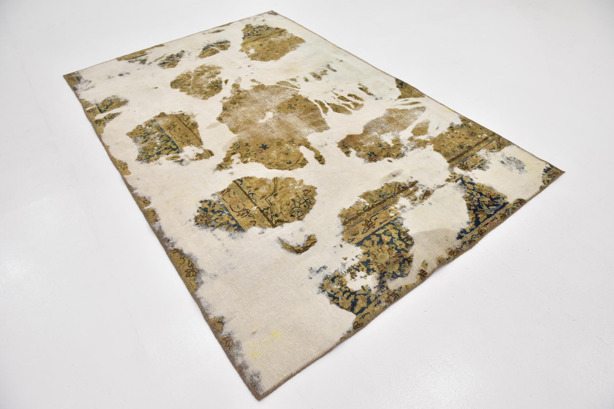 5' 5 x 8' 3 Hand Knotted Ultra Vintage Persian Wool Rug