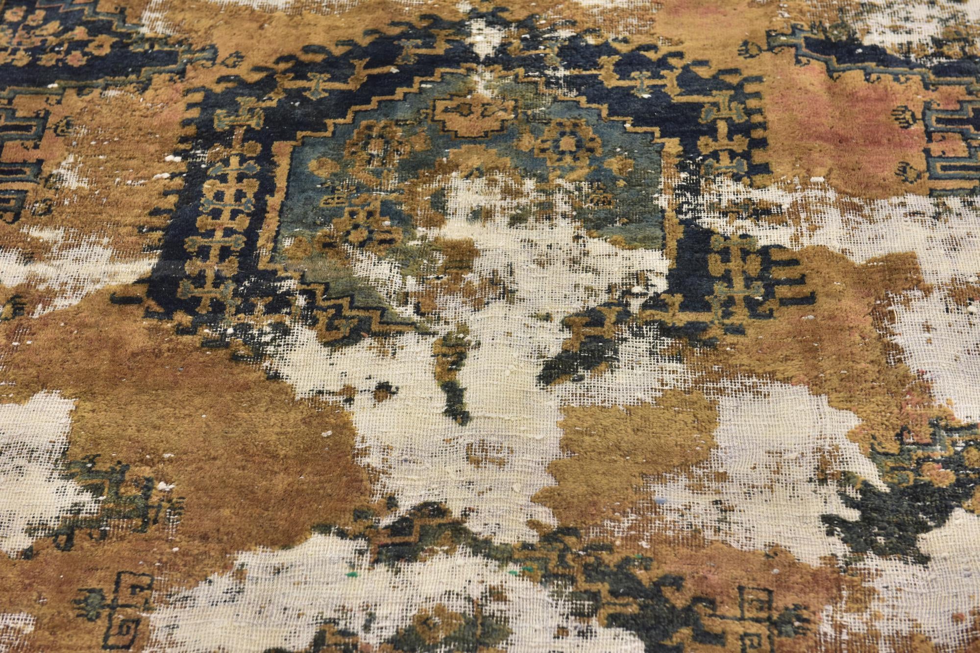 4' 10 x 6' 10 Hand Knotted Ultra Vintage Persian Wool Rug
