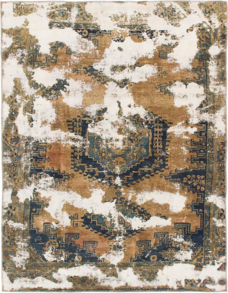 Detail image of 4' 10 x 6' 10 Hand Knotted Ultra Vintage Persian Wool Rug