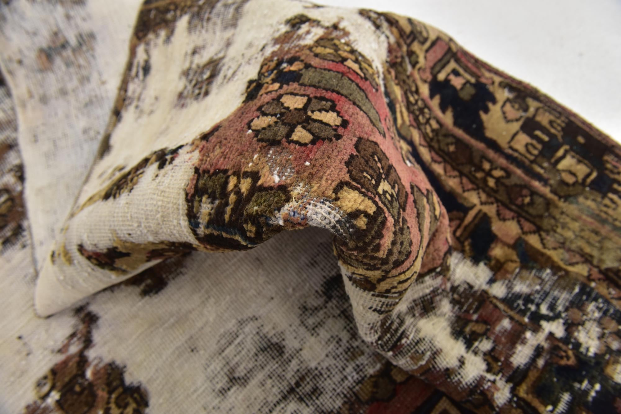 4' 8 x 6' 4 Hand Knotted Ultra Vintage Persian Wool Rug