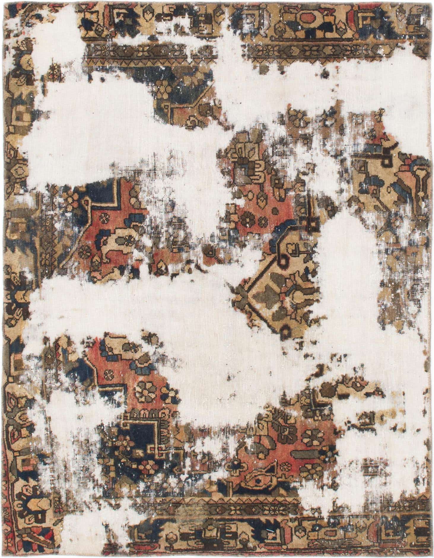 Primary image 4' 8 x 6' 4  Hand Knotted Ultra Vintage Persian Wool Rug