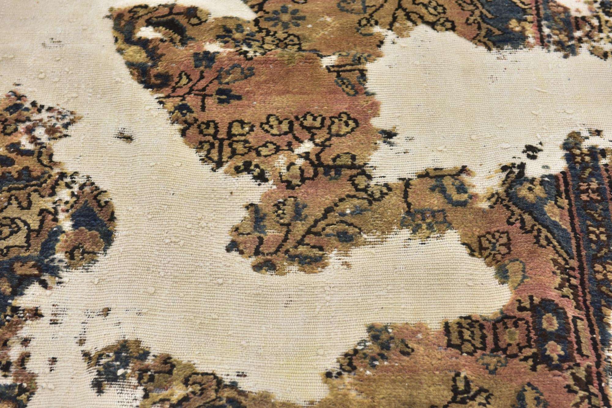 4' 10 x 6' 2 Hand Knotted Ultra Vintage Persian Wool Rug