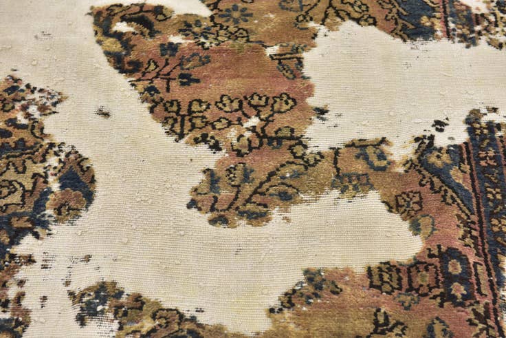 Detail image of 4' 10 x 6' 2 Hand Knotted Ultra Vintage Persian Wool Rug