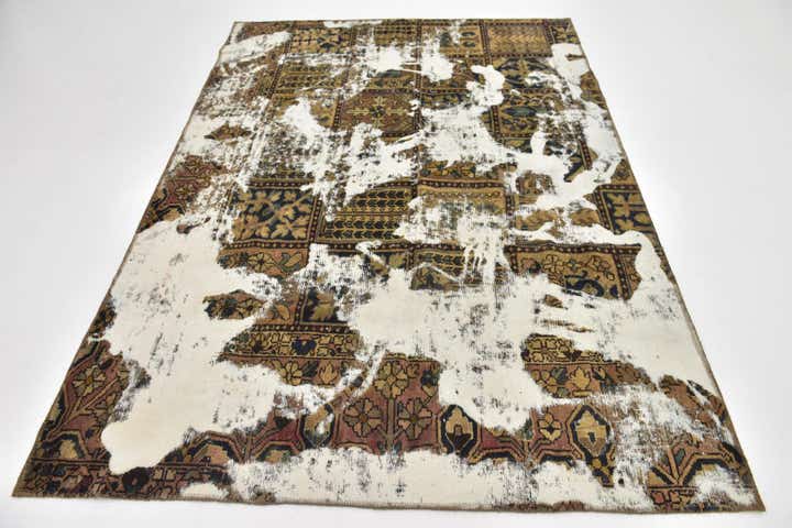 5' 4 x 7' 8 Hand Knotted Ultra Vintage Persian Wool Rug