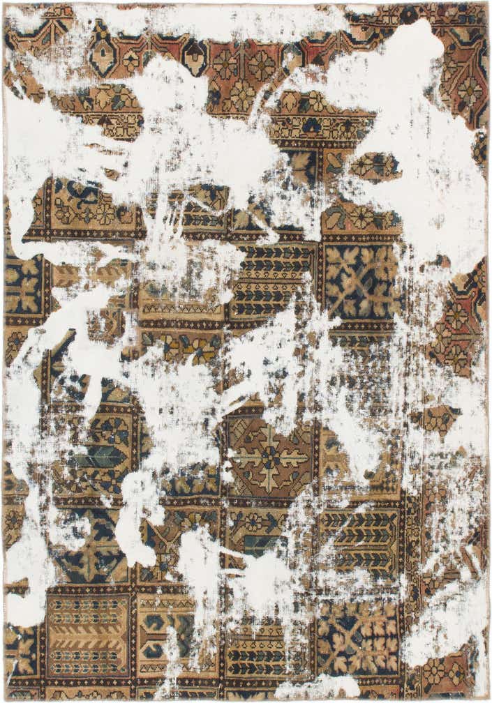 5' 4 x 7' 8 Hand Knotted Ultra Vintage Persian Wool Rug