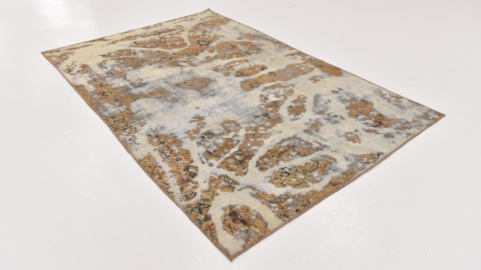 5' 2 x 8' Hand Knotted Ultra Vintage Persian Wool Rug