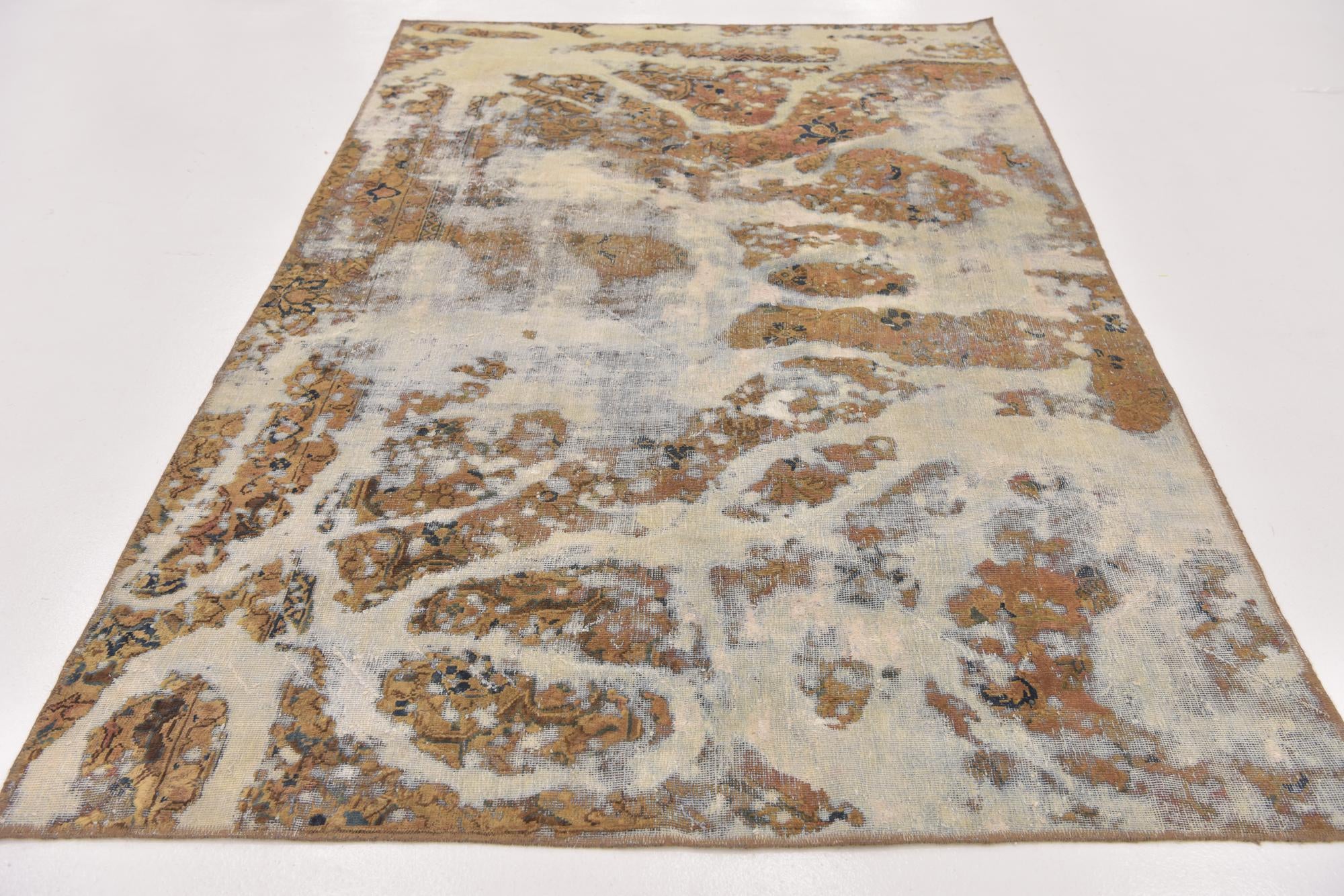 5' 2 x 8' Hand Knotted Ultra Vintage Persian Wool Rug