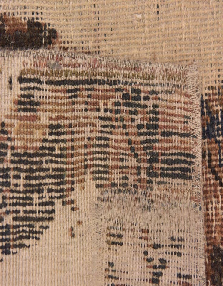 Detail image of 6' 2 x 9' 3  Hand Knotted Ultra Vintage Persian Wool Rug