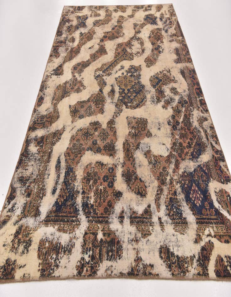 Detail image of 6' 2 x 9' 3  Hand Knotted Ultra Vintage Persian Wool Rug