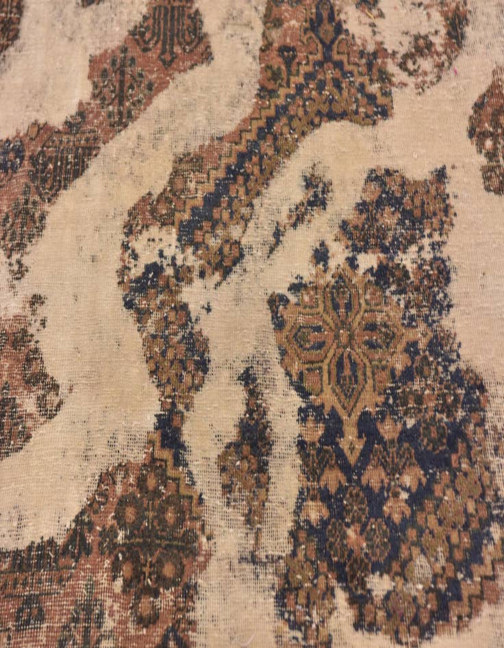 Detail image of 6' 2 x 9' 3  Hand Knotted Ultra Vintage Persian Wool Rug