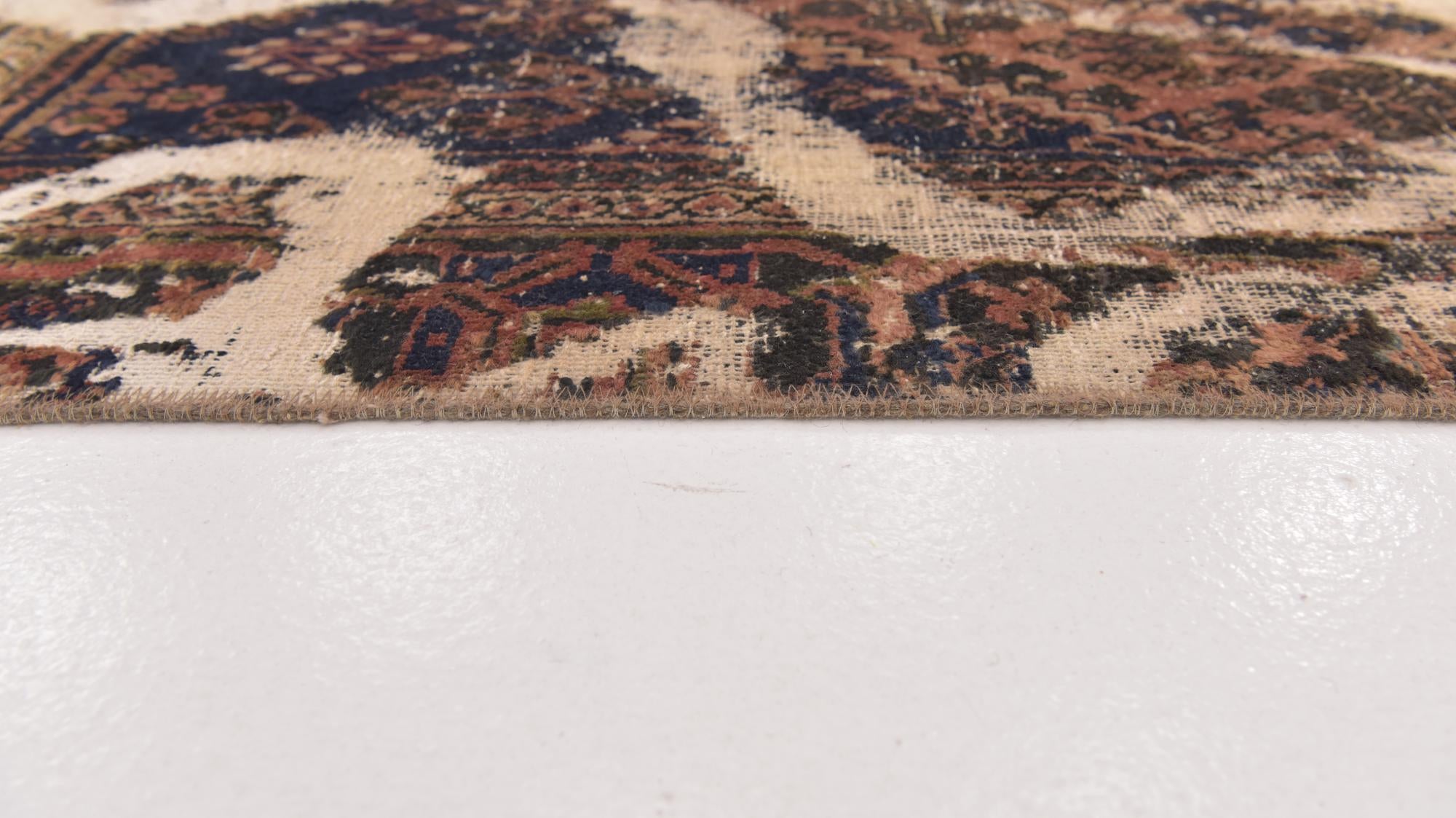 6' 2 x 9' 3 Hand Knotted Ultra Vintage Persian Wool Rug