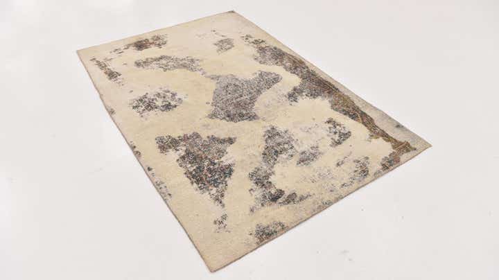 4' x 5' 10 Hand Knotted Ultra Vintage Persian Wool Rug