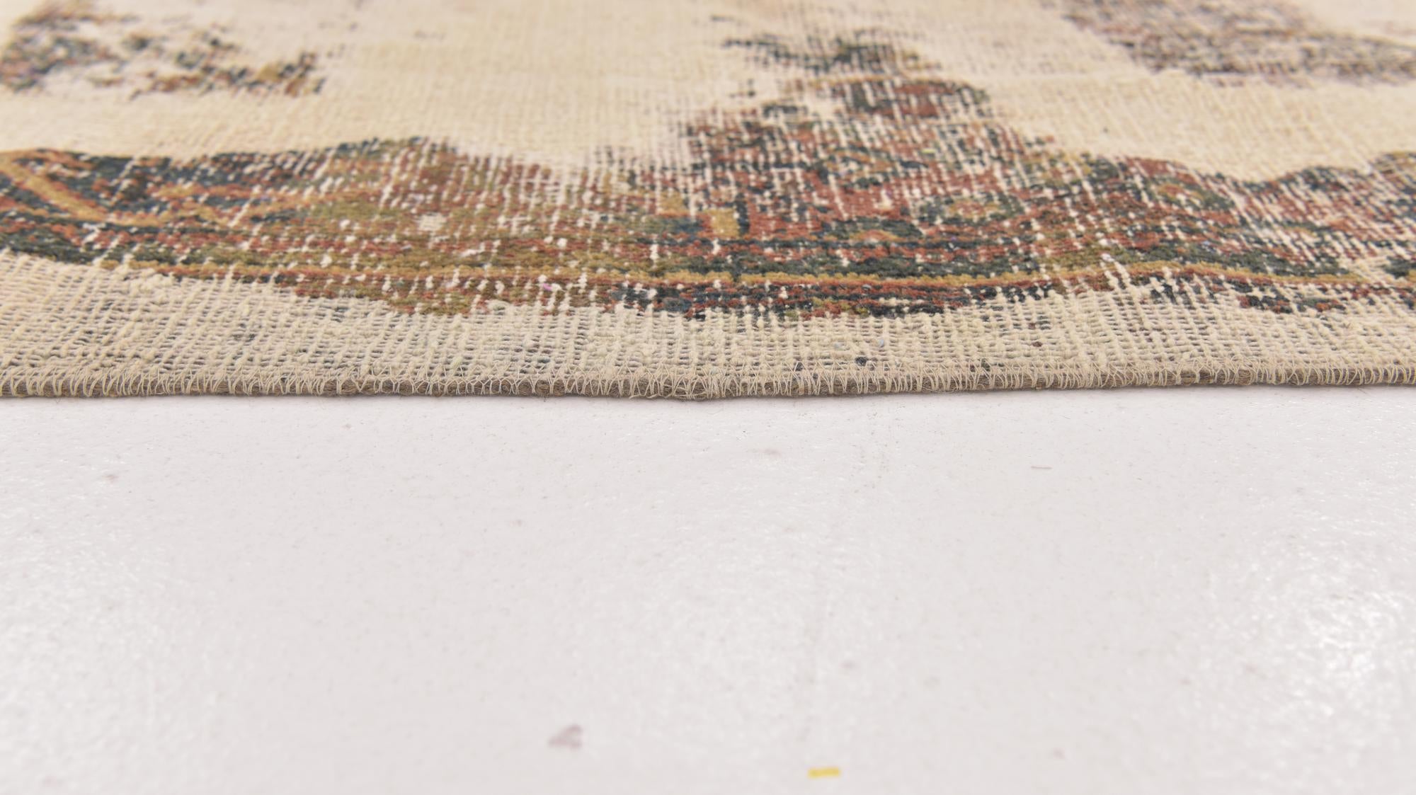 4' x 5' 10 Hand Knotted Ultra Vintage Persian Wool Rug