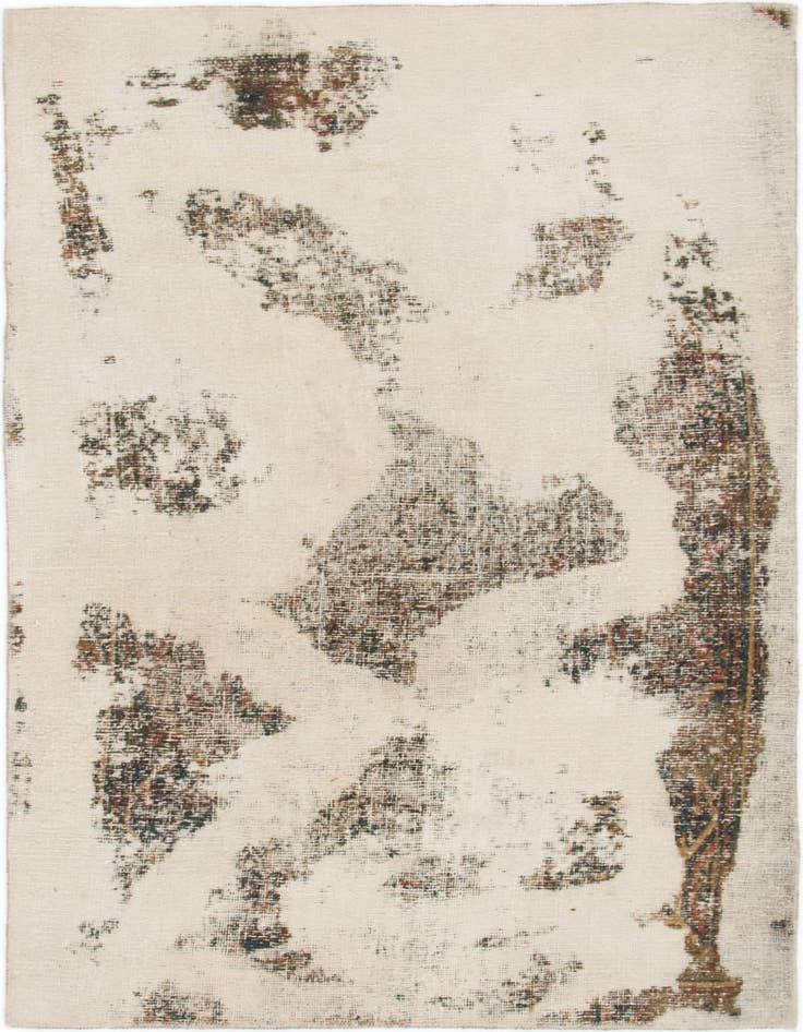 Detail image of 4' x 5' 10 Hand Knotted Ultra Vintage Persian Wool Rug