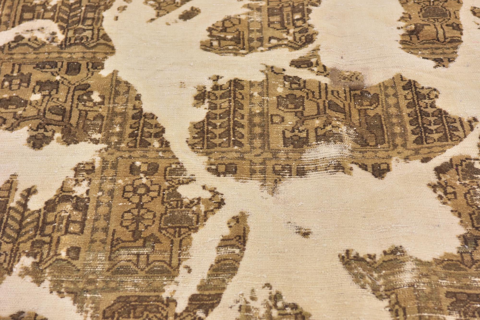 4' 8 x 7' 4 Hand Knotted Ultra Vintage Persian Wool Rug