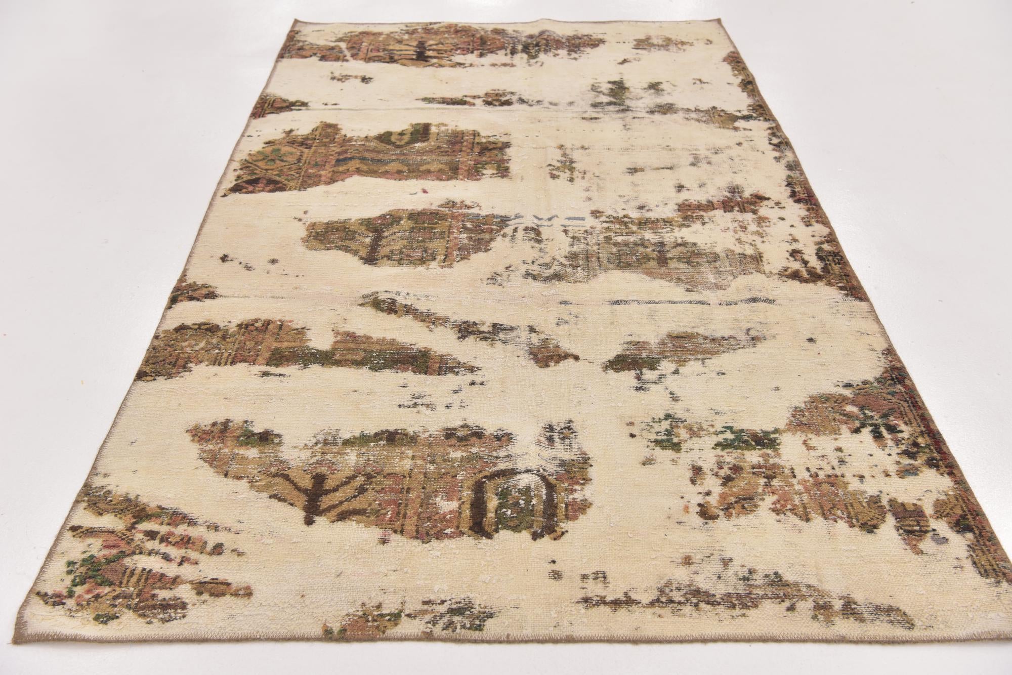 4' 10 x 8' 3 Hand Knotted Ultra Vintage Persian Wool Rug