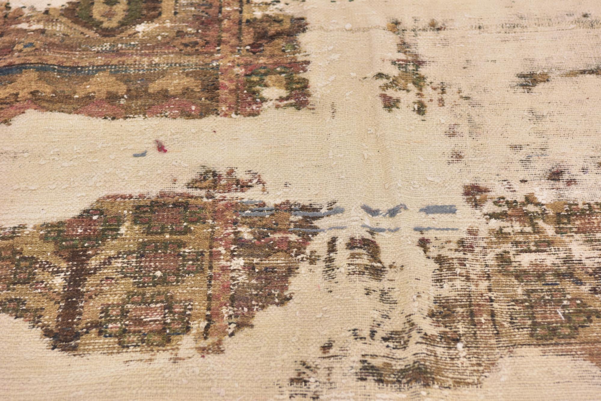 4' 10 x 8' 3 Hand Knotted Ultra Vintage Persian Wool Rug