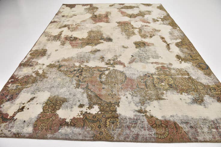 Detail image of 8' 4 x 11' 7 Hand Knotted Ultra Vintage Persian Wool Rug