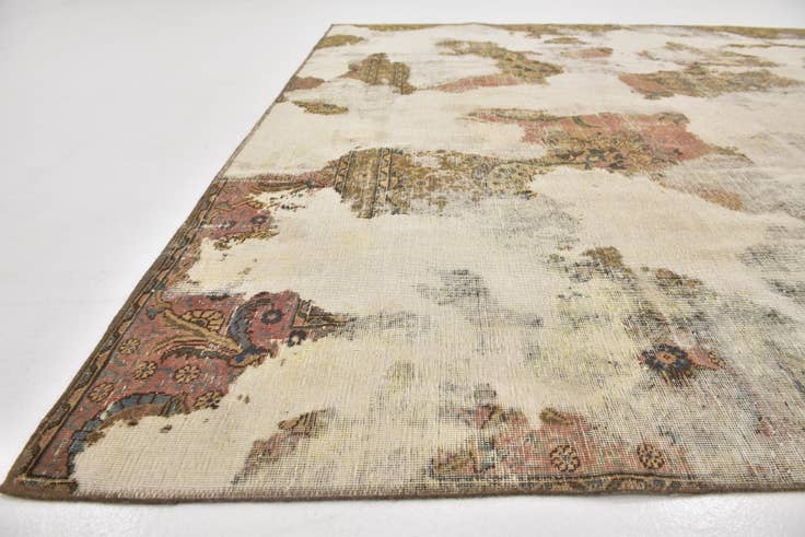 Detail image of 8' 4 x 11' 7 Hand Knotted Ultra Vintage Persian Wool Rug