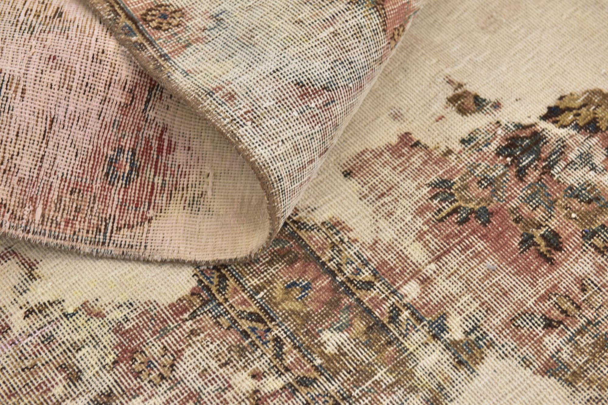 8' 4 x 11' 7 Hand Knotted Ultra Vintage Persian Wool Rug
