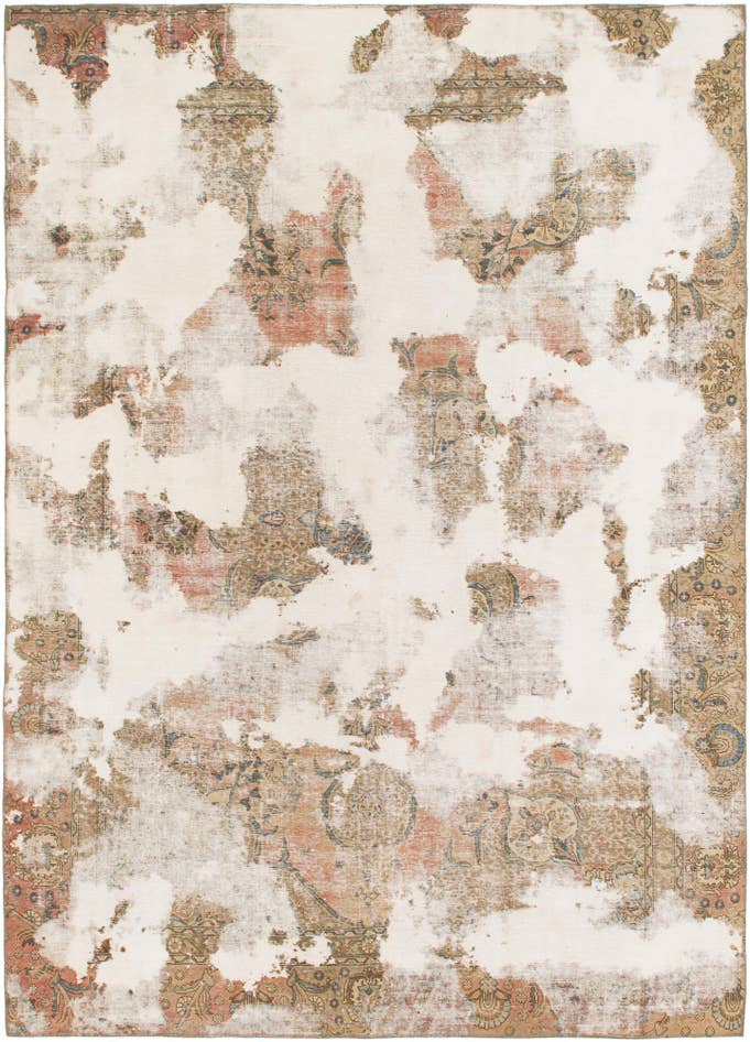 Detail image of 8' 4 x 11' 7 Hand Knotted Ultra Vintage Persian Wool Rug