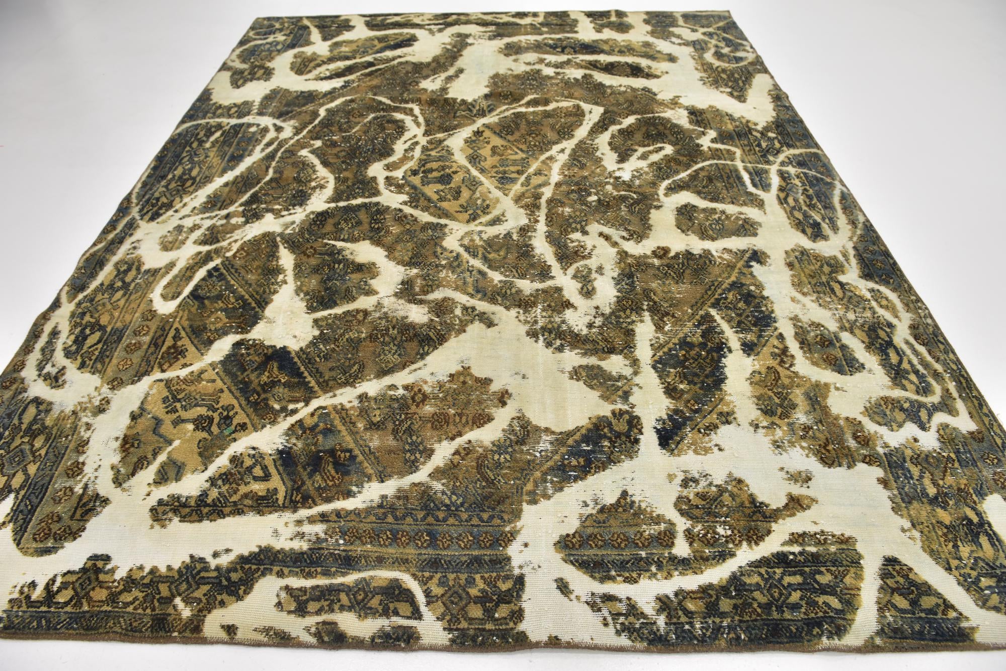8' 2 x 10' 7 Hand Knotted Ultra Vintage Persian Wool Rug